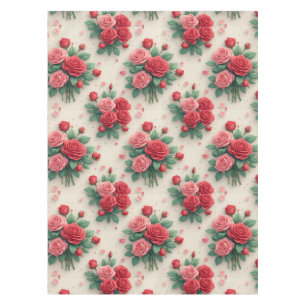 Toalha De Mesa Buquês Elegantes de Rosas Rosa e Vermelha