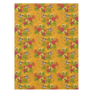 Toalha De Mesa Buquês tropicais e beija-flores 2
