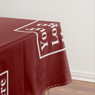 Toalha De Mesa Business Dark Vermelho Seu Logotipo Aqui Modelo de