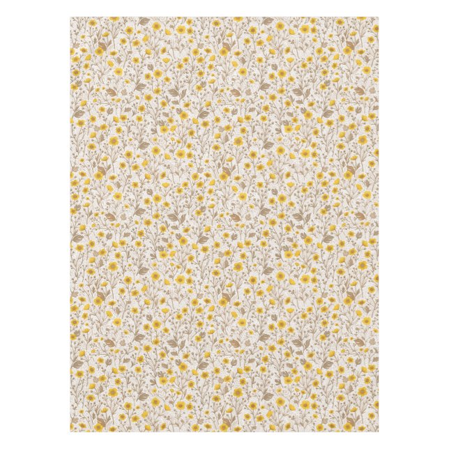 Toalha De Mesa Buttercups, amarelo e marrom (Frente)