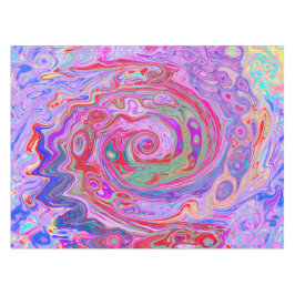 Toalha De Mesa Cabeça de Abstrato retrovertida, roxa e roxa rosa