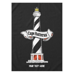 Toalha De Mesa Cabo Hatteras Farol preto e branco