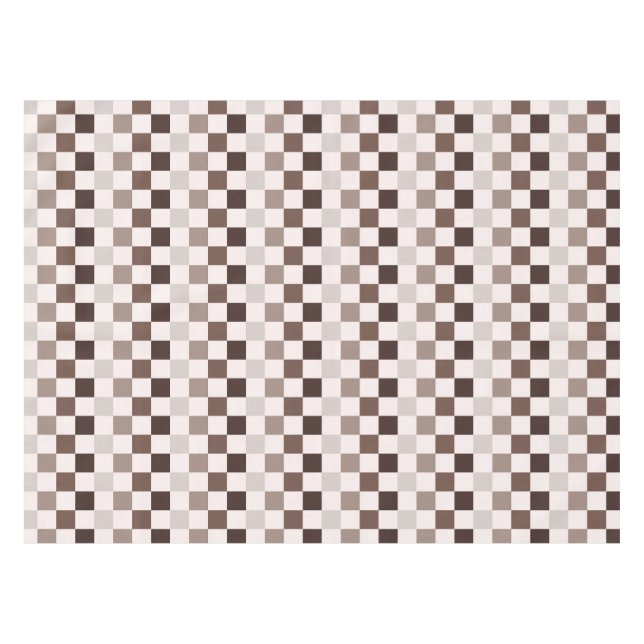 Toalha De Mesa Cafe Au Lait checkerboard pattern (Frente (Horizontal))