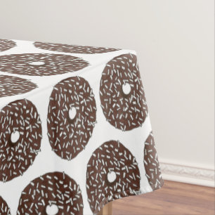 Toalha De Mesa Café da Manhã de Rosquinha de Bolinho de Chocolate