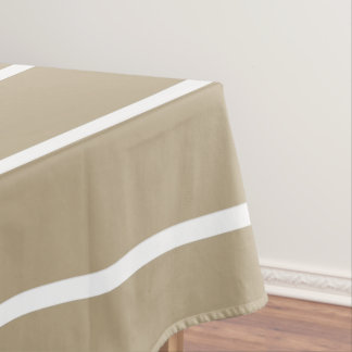 Toalha De Mesa Café Latte White Pinstripe