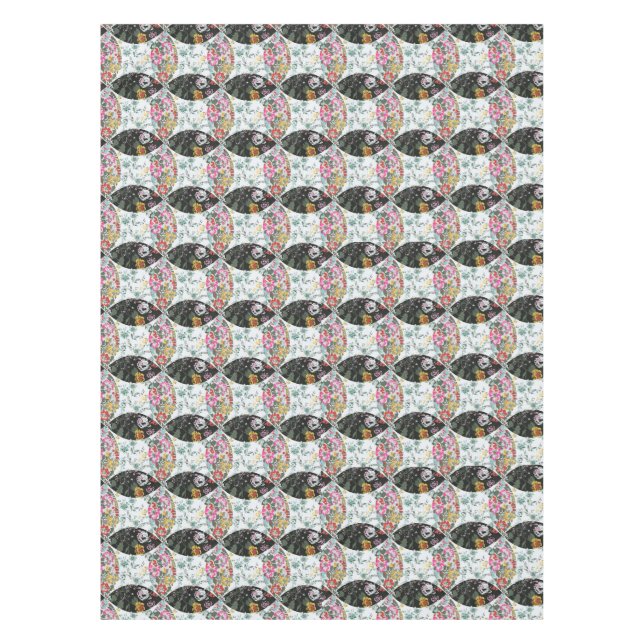 Toalha De Mesa Caleidoscópio Floral - Artístico Negrito de Kraali (Frente)