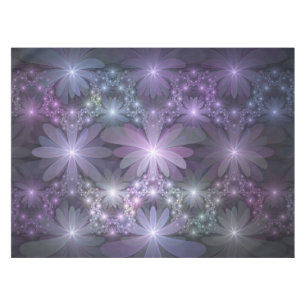 Toalha De Mesa Cama de Flores Arte Fractal Abstrato Brilhante e M