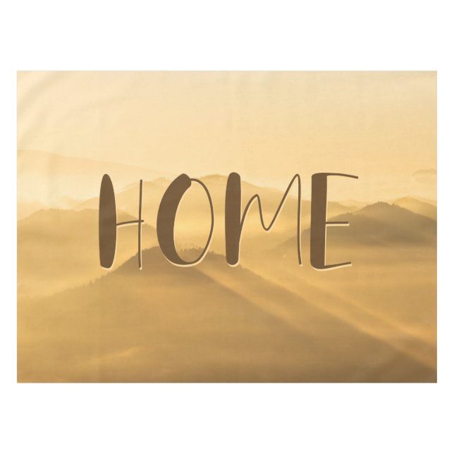 Toalha De Mesa Camadas de ouro do nevoeiro da manhã asas do sol a (Frente (Horizontal))