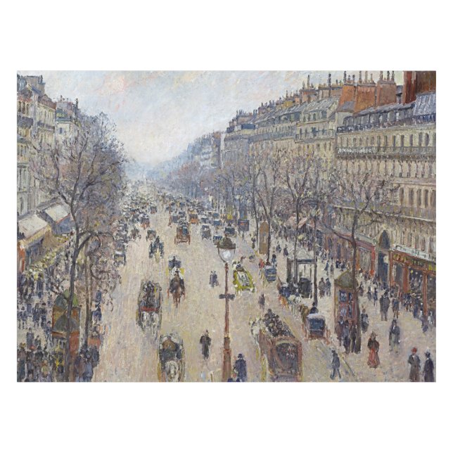 Toalha De Mesa Camille Pissarro - Boulevard Montmartre, manhã (Frente (Horizontal))