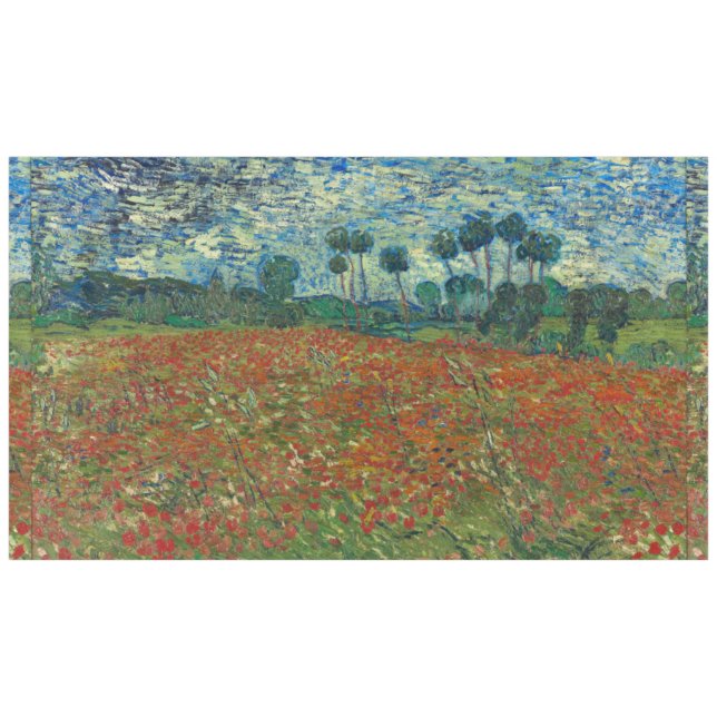 Toalha De Mesa Campo da papoila por Vincent van Gogh (Frente (Horizontal))