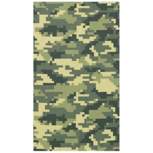 Toalha De Mesa Camuflagem Digital Woodland de 8 Bits / Camo