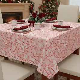 Toalha De Mesa Candy Cane rosa Natal 