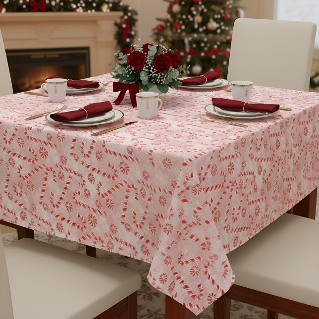 Toalha De Mesa Candy Cane rosa Natal  (Criador carregado)