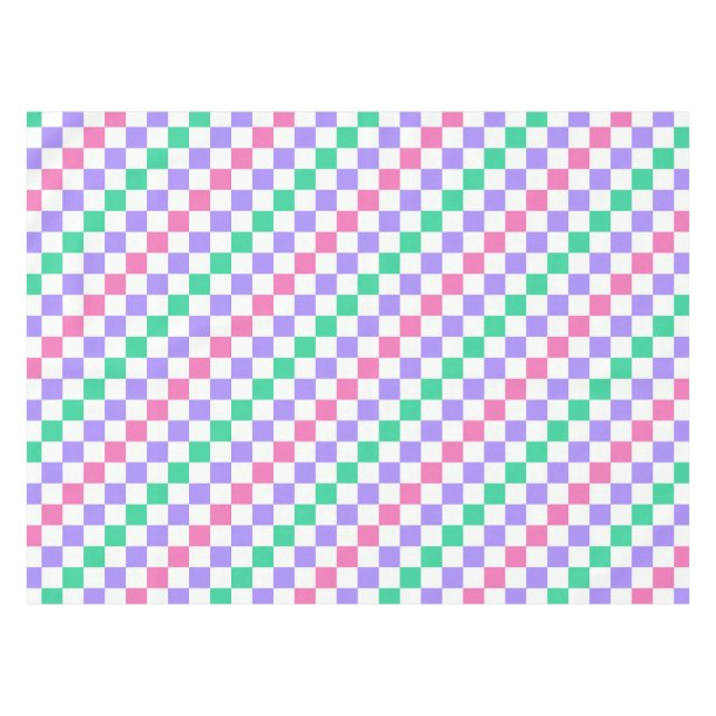 Toalha De Mesa Candy shop diagonal checkerboard pattern (Frente (Horizontal))
