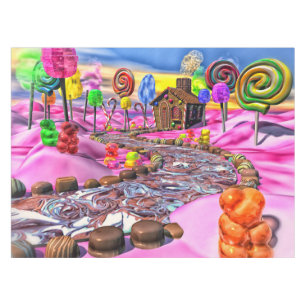 Toalha De Mesa Candyland cor-de-rosa -