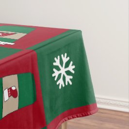 Toalha De Mesa Canecas De Café Natalinas Xadrez Vermelho Verde Fe