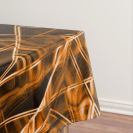 Toalha De Mesa Cantos quadrados e pontos laranja "neon"