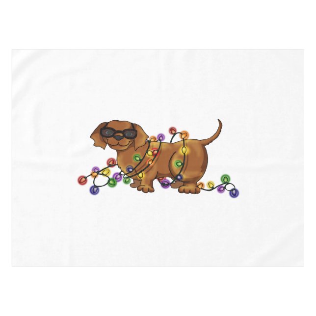 Toalha De Mesa Cão brilhante (Frente (Horizontal))