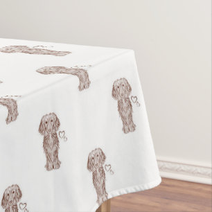 Toalha De Mesa Cão de Enchimento de Salsicha de Cabelo Longo