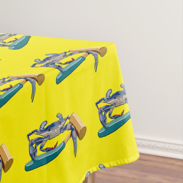 Toalha De Mesa Caranguejo Azul Desenhado à Mão com Cabeleireiro M (Posição Original)