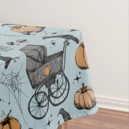 Toalha de Mesa Carrinho de Bebê Vitoriano Azul Gót