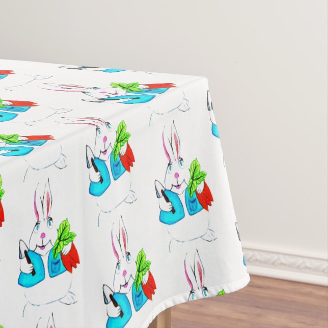 TOALHA DE MESA CARROÇAS DE AMOR DO LESTE BUNNY (Posição Original)