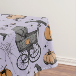 Toalha De Mesa Carruagem de Bebê Vitoriano Roxo Gótico