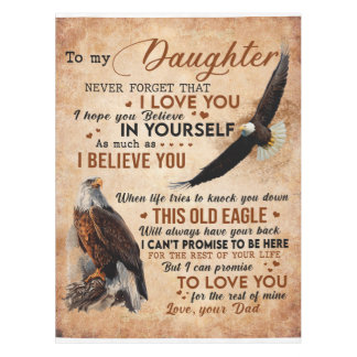 Toalha De Mesa Carta Personalizada Para Minha Filha Do Pai