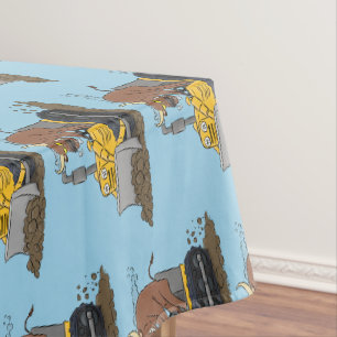 Toalha De Mesa Cartoon buldozer engraçado