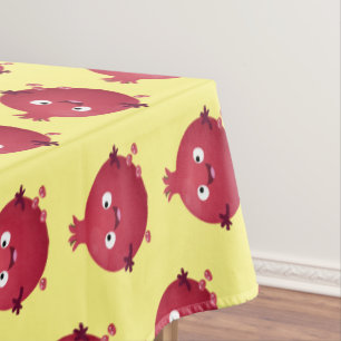 Toalha De Mesa Cartoon de fruta de romã giro