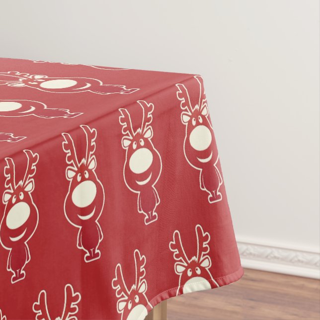 Toalha De Mesa Cartoon Rudolph Red Patterno (Posição Original)