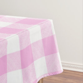Toalha De Mesa Casa de Campo Cozinha Xadrez Rosa