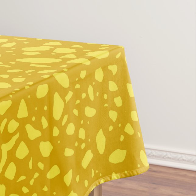 Toalha De Mesa Casa de Campo Rústica | Amarelo Mostarda Vintage (Posição Original)