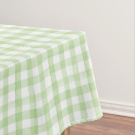 Toalha De Mesa Casamento com Xadrez Verde e Branco em Aquarela