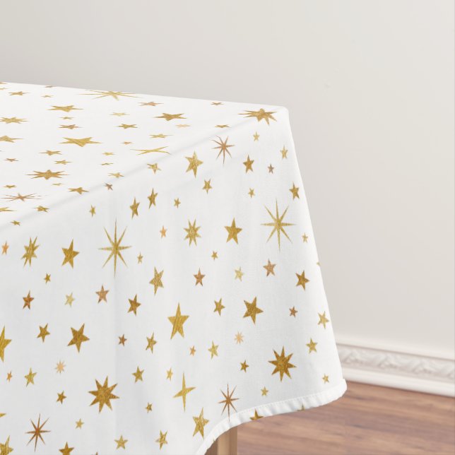 Toalha De Mesa Casamento Dourado Celestial Starry Pattern Modern  (Posição Original)