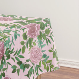 Toalha De Mesa Casamento Floral de Peônia Rosa Claro e Rosa