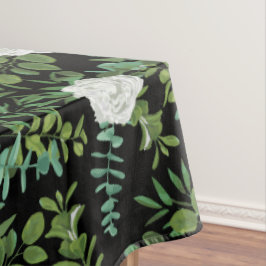 Toalha De Mesa Casamento Floral de Rosa de Peonia Negra e Branca