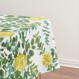 Toalha De Mesa Casamento Floral Rosa de Pastel Amarelo