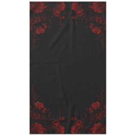 Toalha De Mesa Casamento Gótico Elegante Floral Vermelho Profundo