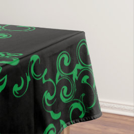 Toalha De Mesa Casamento Gótico Negra e Verde