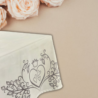 Toalha De Mesa Casamento Med Med da Mãe de Pérola Elegante Monogr