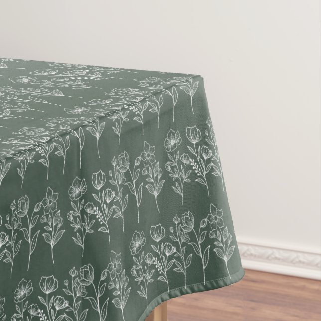 Toalha De Mesa Casamento Verde Greenery Floral Boho Sage (Posição Original)