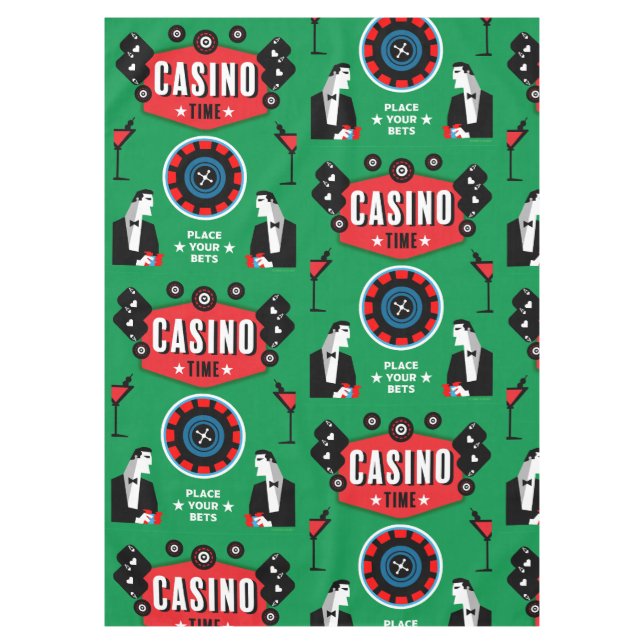 Toalha De Mesa Casino Gambling Poker Roulette (Frente)