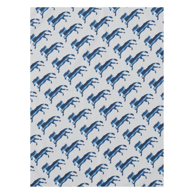 Toalha De Mesa Cavalo Azul (Frente)