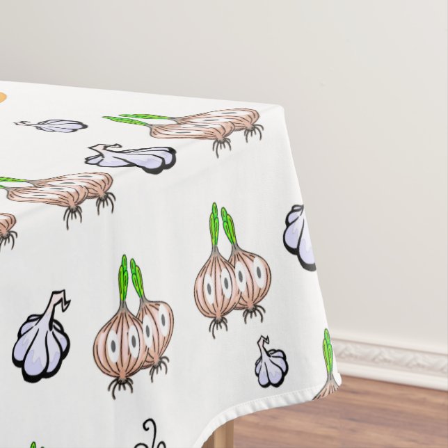 Toalha De Mesa Cebolas brancas de mesa, Cozinhar de sopa de alho (Posição Original)