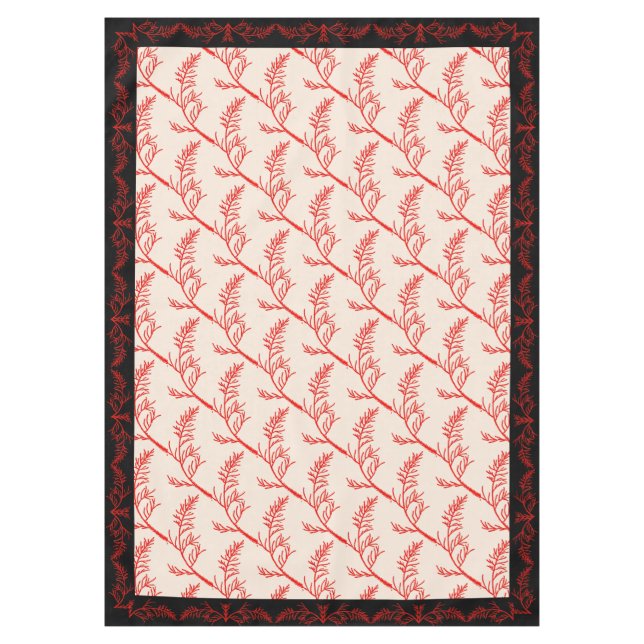 Toalha De Mesa Cedar deixa em uma mesa (Frente)