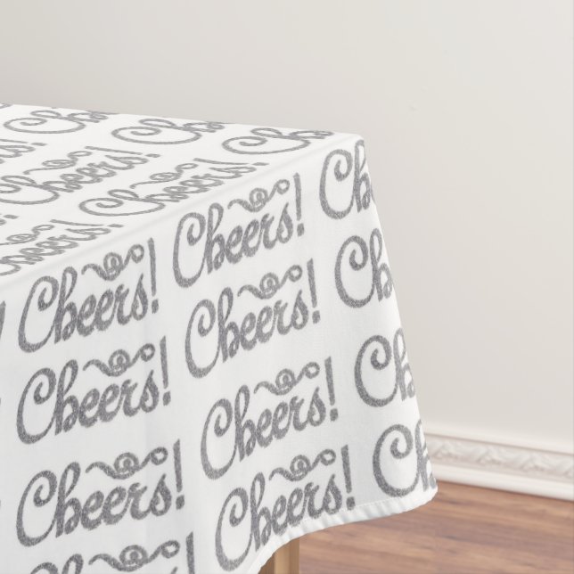 Toalha De Mesa Celebração de Aplausos Branco Prata (Posição Original)