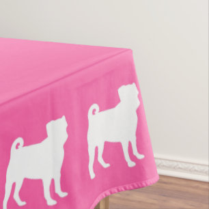 Toalha De Mesa Celebração do Tema do Cão Rosa