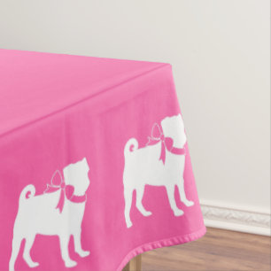Toalha De Mesa Celebração do Tema do Cão Rosa