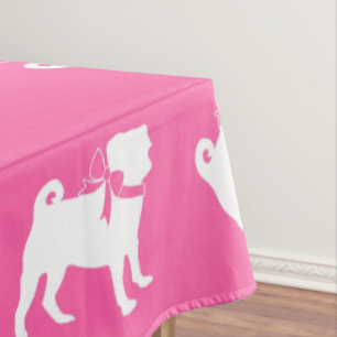 Toalha De Mesa Celebração do Tema do Cão Rosa